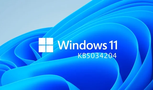 Slik fikser du Windows 11 KB5034204 vil ikke laste ned og installere