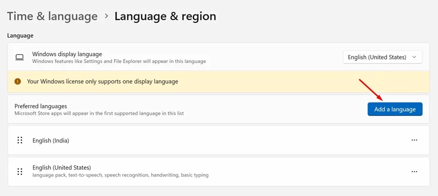 Sprache hinzufügen