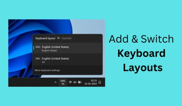 Como adicionar e alternar layouts de teclado no Windows 11