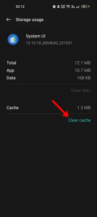 Tøm cache