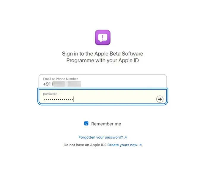 zaloguj się przy użyciu swojego Apple ID