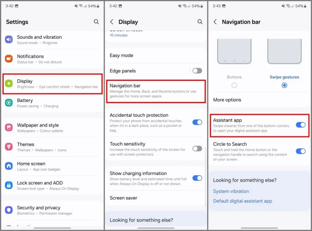 Assistent in der Navigationsleiste auf Samsung-Telefonen zulassen