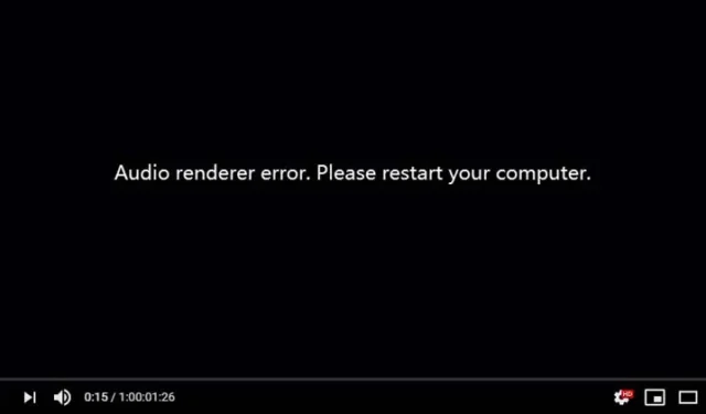 Cómo solucionar el error del renderizador de audio de YouTube (10 mejores formas)