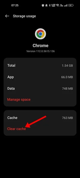 Limpiar cache