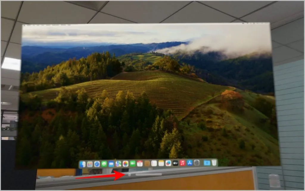 Преместване на Mac Window на Apple Vision Pro