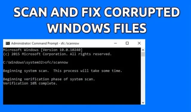 Cómo escanear y reparar archivos de Windows corruptos