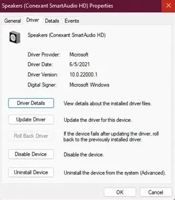 Reverter drivers de áudio