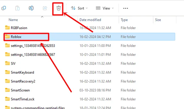 刪除 roblox 資料夾