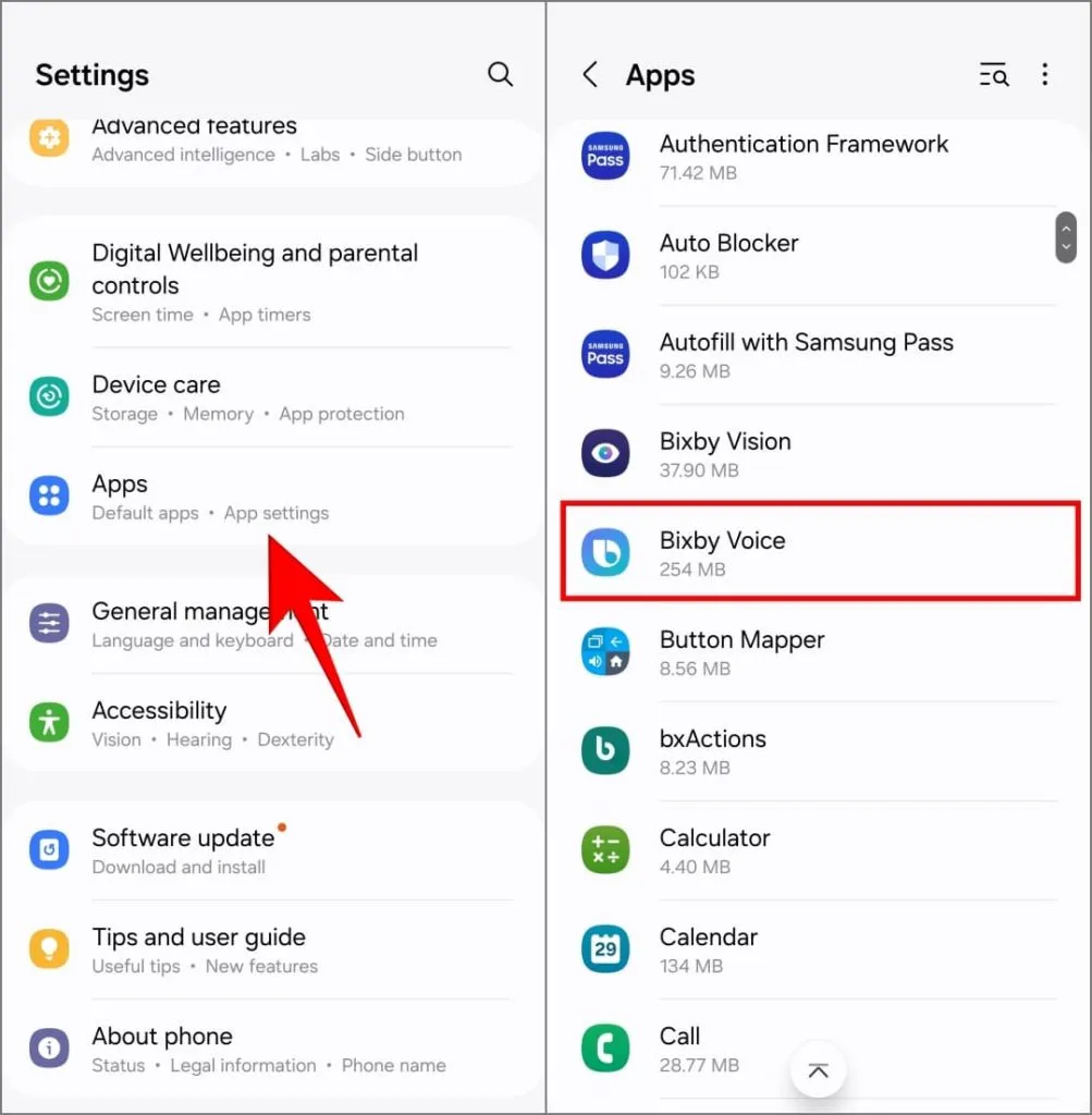 在 Samsung Galaxy 手機上停用 Bixby 語音應用程式