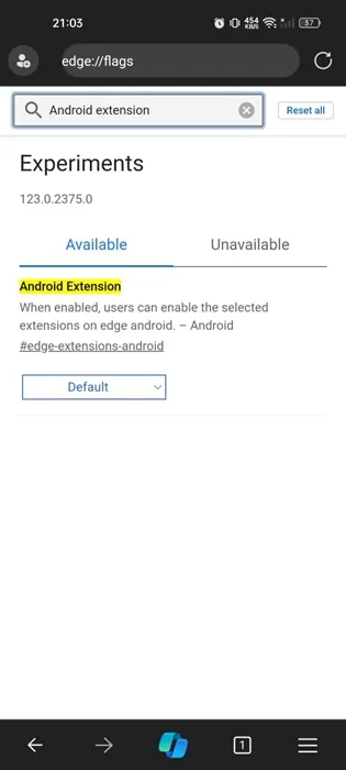 extensión de Android