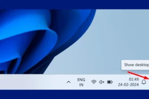 Cómo habilitar el botón Mostrar escritorio en Windows 11