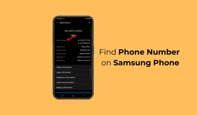 Come trovare il numero di telefono sul telefono Samsung (tutti i metodi)