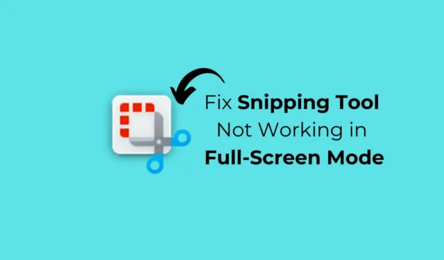 Comment réparer l’outil de capture qui ne fonctionne pas en mode plein écran