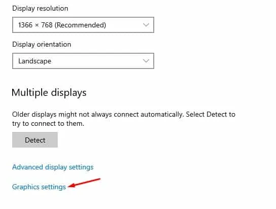 haga clic en la opción 'Configuración de gráficos'