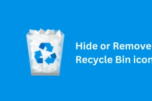 Cómo ocultar o eliminar el icono de la papelera de reciclaje en Windows 11
