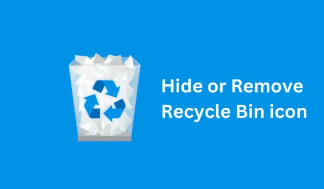 Como ocultar ou remover o ícone da Lixeira no Windows 11