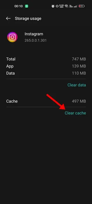 Limpiar cache