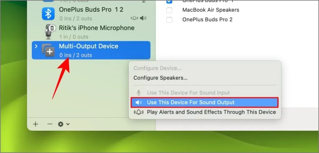 Mac の Midi アプリを使用して 2 つの Bluetooth ヘッドフォンのマルチ オーディオ セットアップを作成する