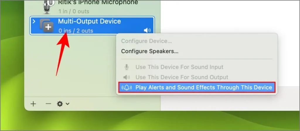 Opprette gruppert multioppsett for to Bluetooth-hodetelefoner ved hjelp av Midi-appen på Mac