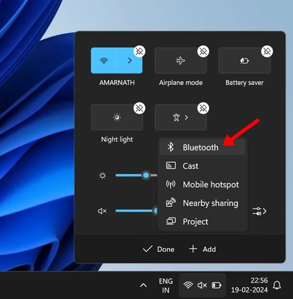 Realizar cambios en el panel de configuración rápida