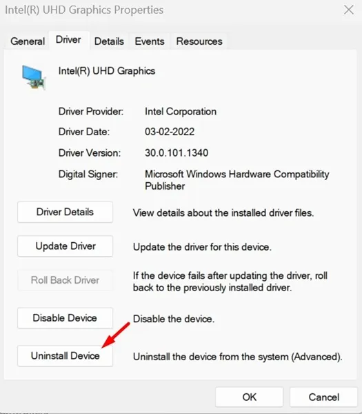 Reinstale el controlador de gráficos para restablecer