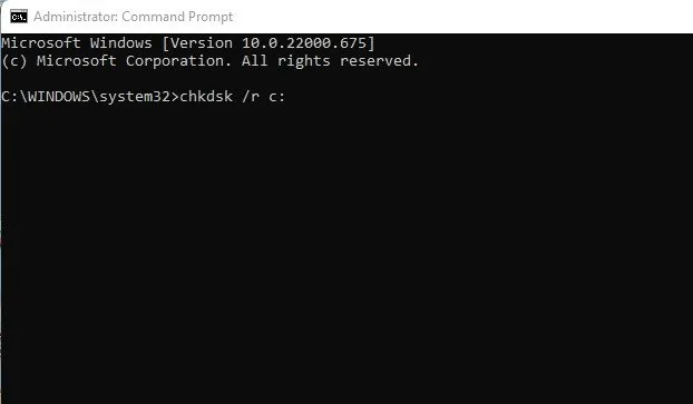 chkdsk /rc:
