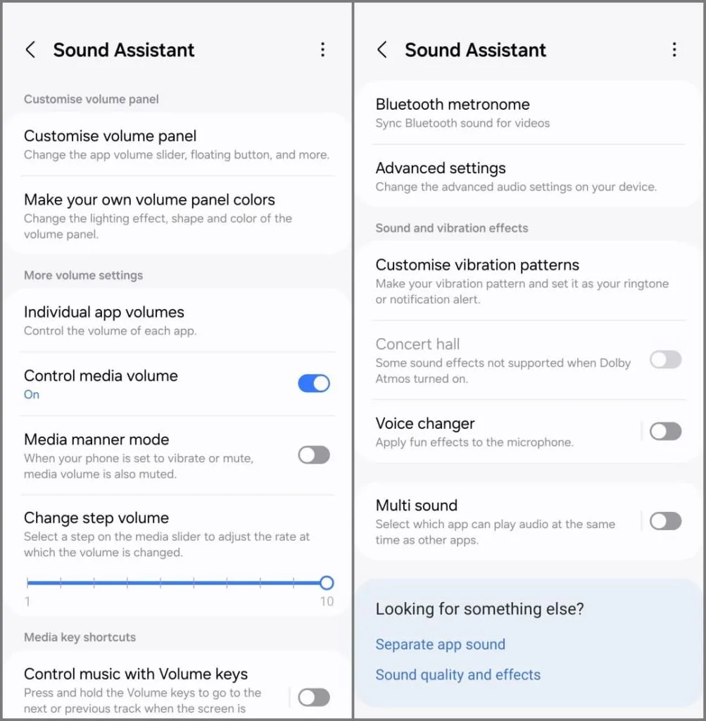 Sound Assistant Good Lock-Modul auf dem Samsung Galaxy S24