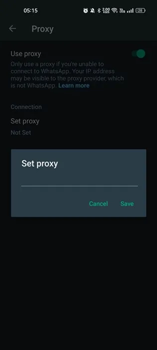 Proxy instellen