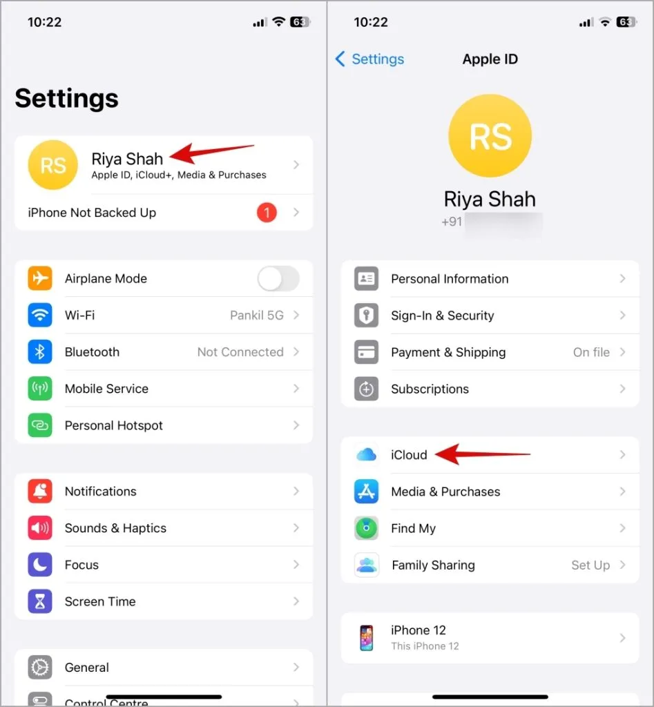 Configuración de iCloud en iPhone