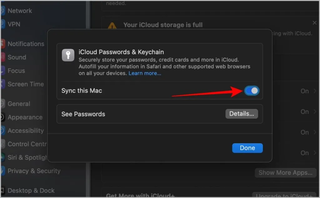 Синхронизирайте този Mac за iCloud и ключодържател