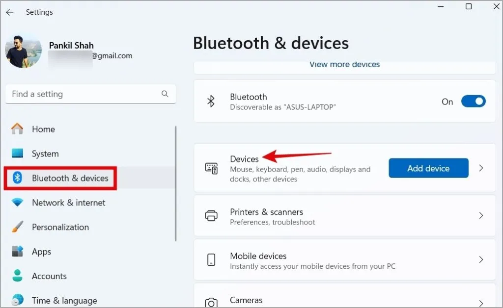 Bluetooth устройства на Windows 11