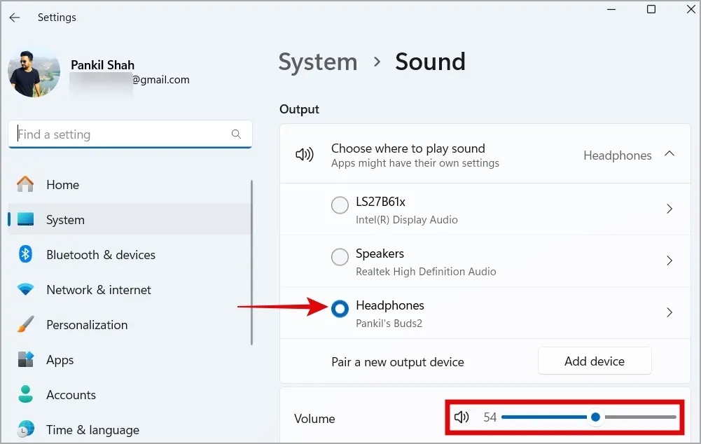 Проверете Default Audio Output Device в Windows 11