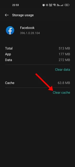 Tøm cache