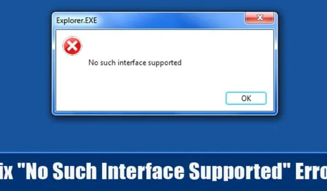 Hoe u het foutbericht ‘Geen dergelijke interface ondersteund’ kunt oplossen