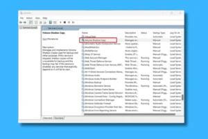 Como consertar o serviço Volume Shadow que não funciona no Windows