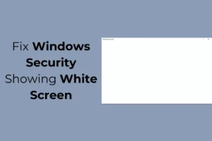 Cómo arreglar la seguridad de Windows que muestra una pantalla blanca