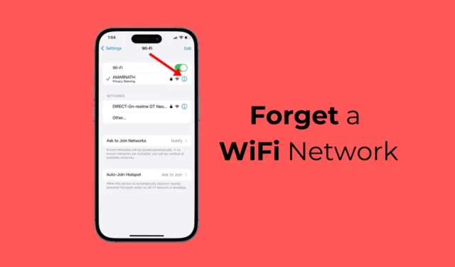 Cómo olvidar una red WiFi en un iPhone