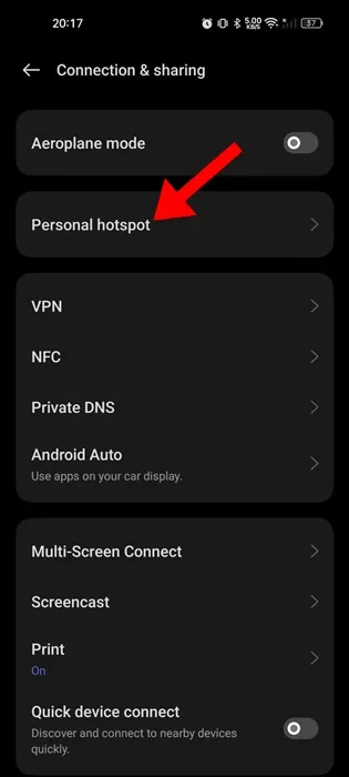 Hotspot pessoal