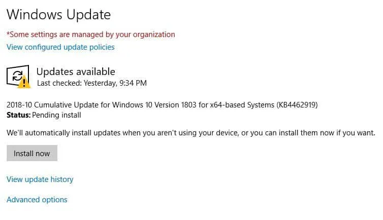 Installieren Sie alle ausstehenden Windows-Updates