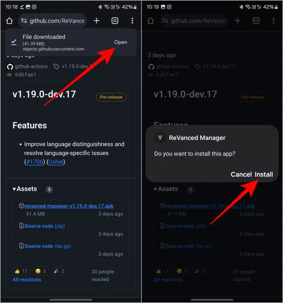 Revanced Manager auf Android installieren