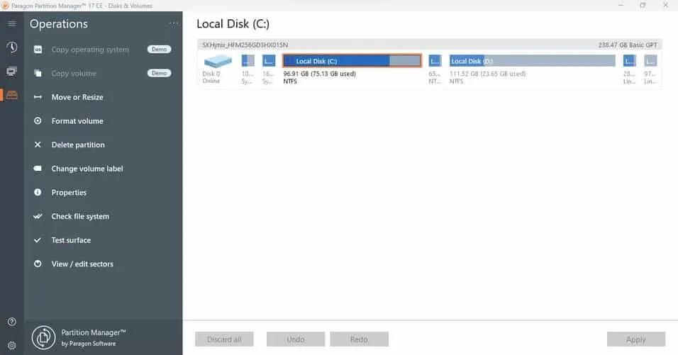 Paragon Partition Manager