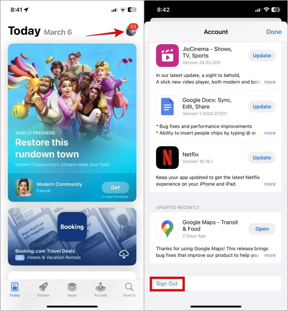 Cerrar sesión en la App Store en iPhone