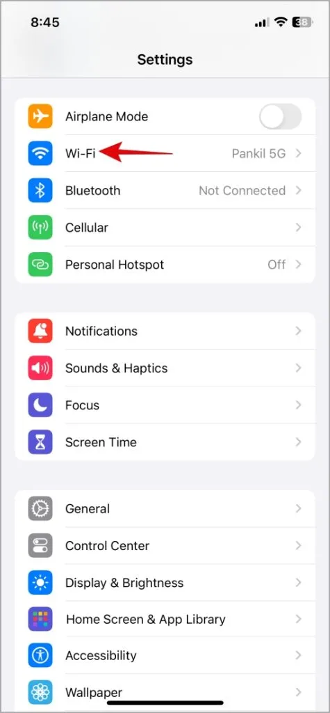 Configuración de Wi-Fi en iPhone