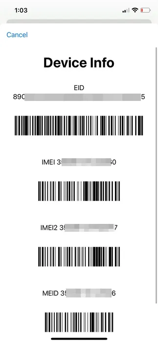 Numero IMEI del tuo iPhone