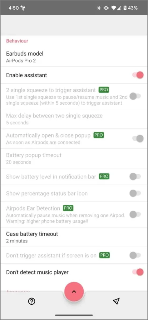 Aplikace Assistant Trigger pro AirPods na Androidu