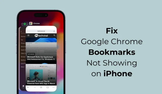 Slik fikser du Chrome-bokmerker som ikke vises på iPhone