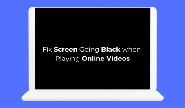 So beheben Sie, dass der Bildschirm beim Abspielen von Online-Videos schwarz wird