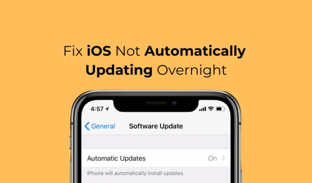 iOS が夜間に自動更新されない？8 つの修正方法をお試しください