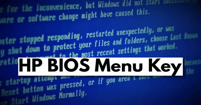 Touche BIOS/menu de démarrage pour ordinateur portable HP pour Windows 11, 10, 8 et 7