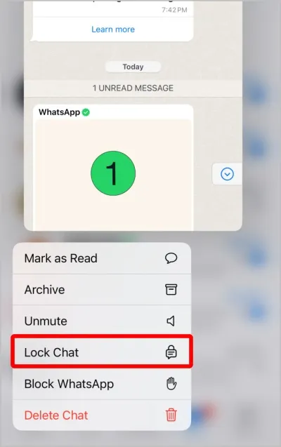 Bloquear chats en WhatsApp iPhone